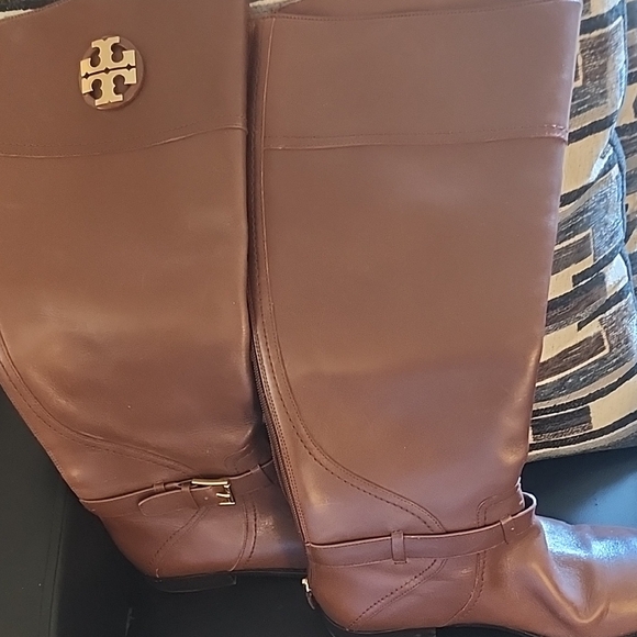 Tory Burch Brown Leather Riding Boots - Picture 3 of 3